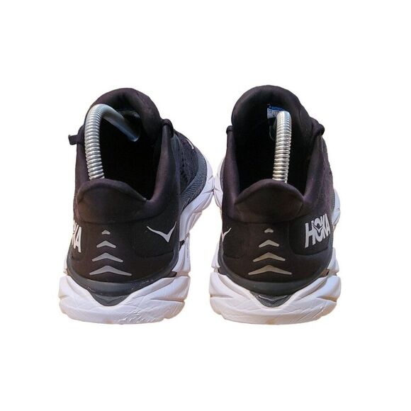 Hoka One One Clifton 8 Women Sz 7B Black Low Top Lace Up Athleisure Running - Picture 5 of 9